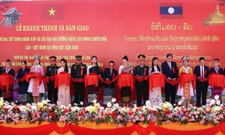 Khánh thành Đài tưởng niệm liên minh chiến đấu Lào - Việt Nam tại tỉnh Xay Sổm Bun